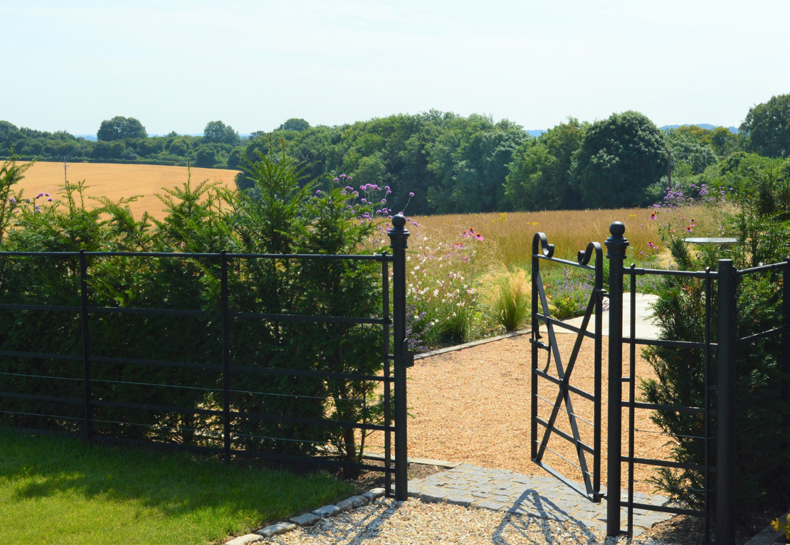 Garden gate with view